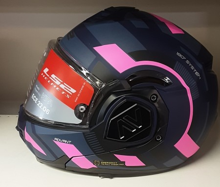 LS2 ADVANT VELUM SVART/ROSA