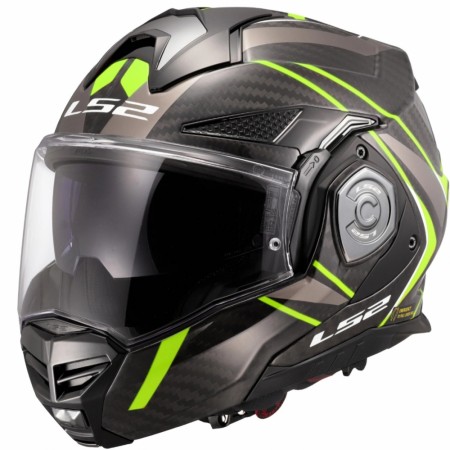 LS2  åpningshjelm Advant X Carbon Future Svart/Gul