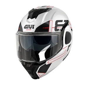 Givi HX36 Flip-over Hvit/Sort/Rød